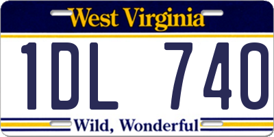 WV license plate 1DL740