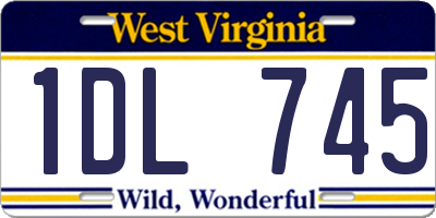 WV license plate 1DL745