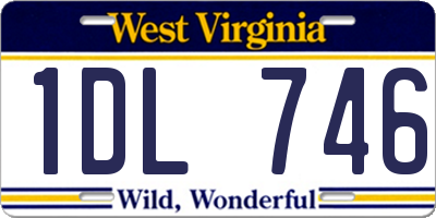 WV license plate 1DL746