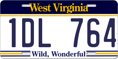 WV license plate 1DL764
