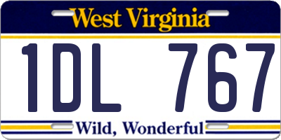 WV license plate 1DL767