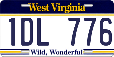 WV license plate 1DL776
