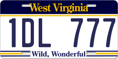 WV license plate 1DL777