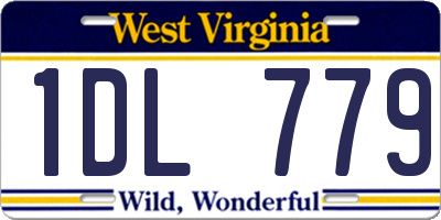 WV license plate 1DL779