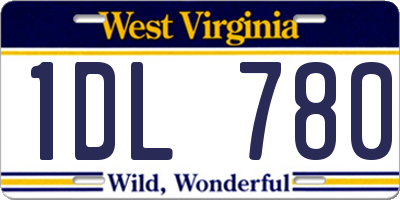 WV license plate 1DL780