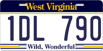 WV license plate 1DL790
