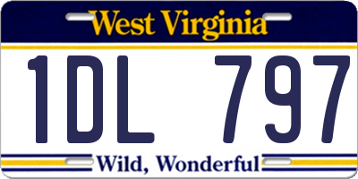 WV license plate 1DL797