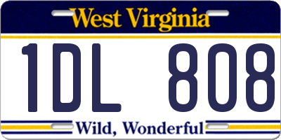 WV license plate 1DL808