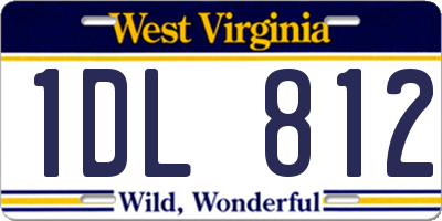 WV license plate 1DL812