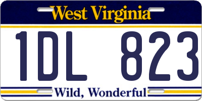WV license plate 1DL823