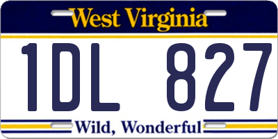 WV license plate 1DL827