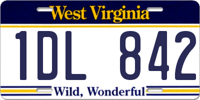 WV license plate 1DL842