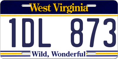 WV license plate 1DL873