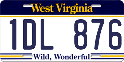 WV license plate 1DL876