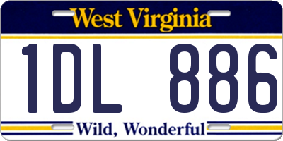 WV license plate 1DL886