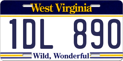 WV license plate 1DL890