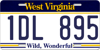 WV license plate 1DL895