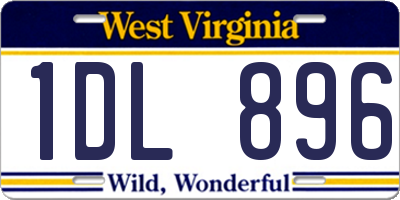 WV license plate 1DL896