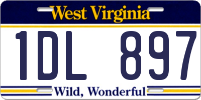 WV license plate 1DL897