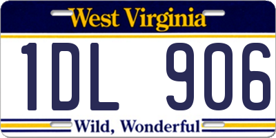 WV license plate 1DL906