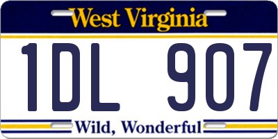 WV license plate 1DL907