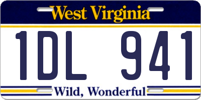 WV license plate 1DL941