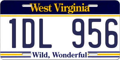 WV license plate 1DL956