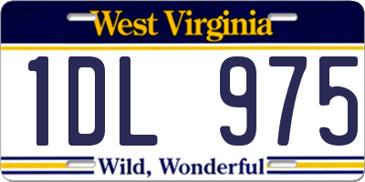 WV license plate 1DL975