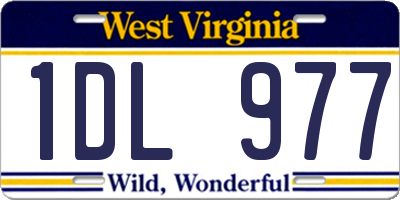 WV license plate 1DL977
