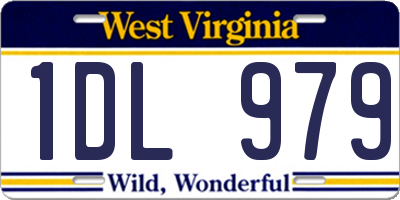 WV license plate 1DL979