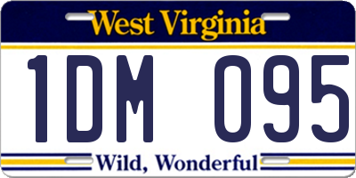 WV license plate 1DM095