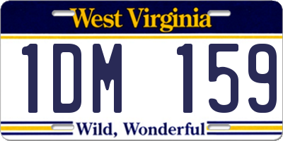 WV license plate 1DM159