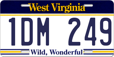 WV license plate 1DM249