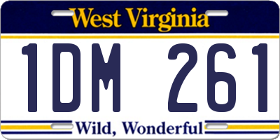 WV license plate 1DM261