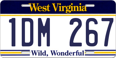 WV license plate 1DM267