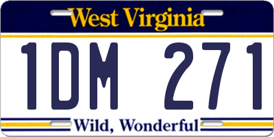 WV license plate 1DM271