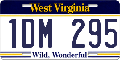WV license plate 1DM295