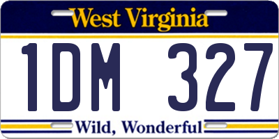 WV license plate 1DM327