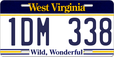 WV license plate 1DM338