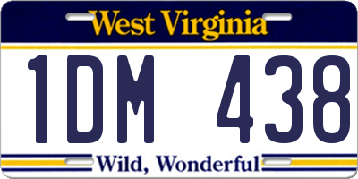 WV license plate 1DM438