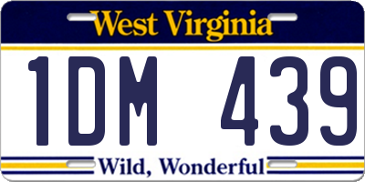 WV license plate 1DM439