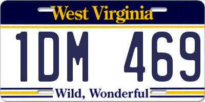 WV license plate 1DM469