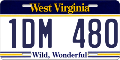 WV license plate 1DM480