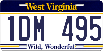 WV license plate 1DM495