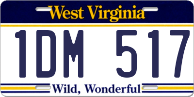 WV license plate 1DM517