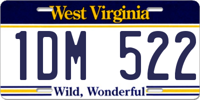 WV license plate 1DM522