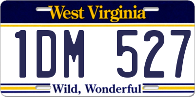 WV license plate 1DM527