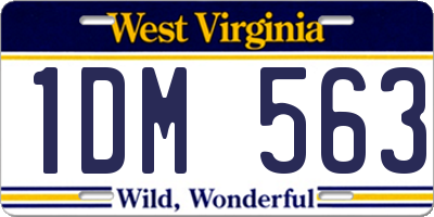 WV license plate 1DM563