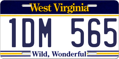 WV license plate 1DM565