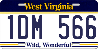 WV license plate 1DM566